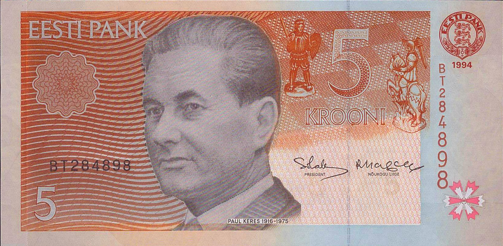 Estonia 5 1994 UNC P-76